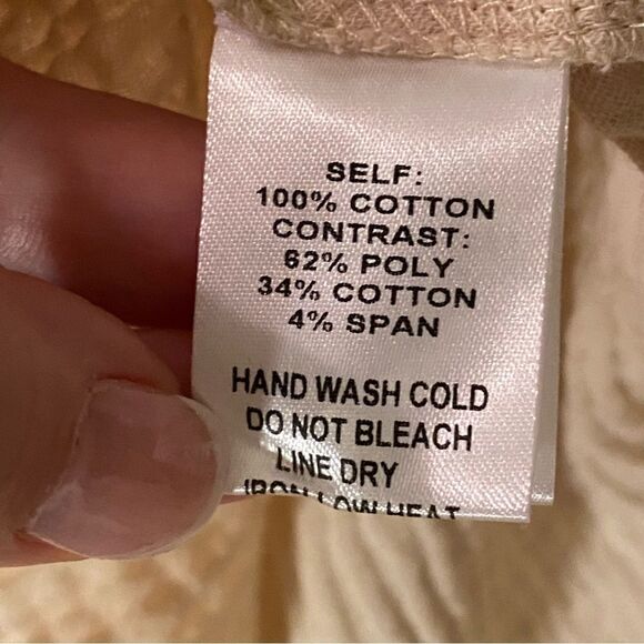 PROMESA Crinkle Cotton Henley Tunic Mini Dress Size Medium - Picture 8 of 9